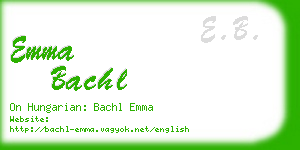 emma bachl business card